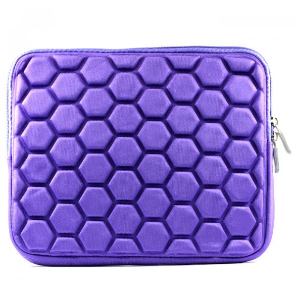Wholesale Bubble Design iPad Tablet Sleeve Pouch Bag with Zipper 10" (Purple)